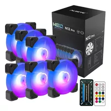 Pack 6 Ventiladores Alseye N12 Pro + Hub + Control Remoto