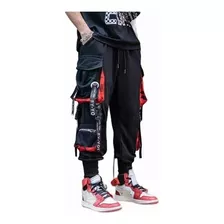 Pantalones Hip Hop De Calle Con Cordón Para Hombre