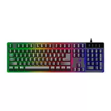 Teclado Gamer Genius Gx Gaming Scorpion K8 Qwerty Inglés Us Color Negro Con Luz De 7 Colores