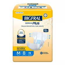 Fralda Geriátrica Bigfral Derma Plus M Com 8un