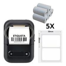 Impressora Bluetooth Xd-210 + 5 Rolos Etiqueta Adesiva 30x20