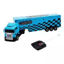 Caminhão Carreta Azul Controle Remoto Big Truck - Unik Toys