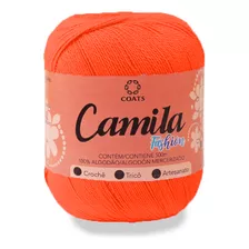 Linha Camila Fashion - 100% Algodão - Crochê Tricô 150g 500m Cor 00335 - Laranja Escuro