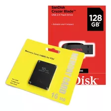 Kit Ps2 Opl Pendrive 128 Gb + Memorycard 16mb Fat/slim