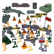 Brinquedo Infantaria Bonecos Guerra Soldados Exército 64pçs