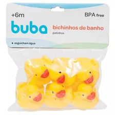 Kit 6 Patinhos De Banho Brinquedo Bebê Esguicha Água Buba