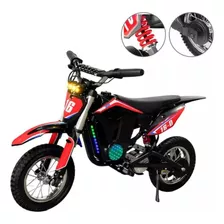 Moto Cross Infantil Elétrica 36v Bluetooth Led 3 Velocidades