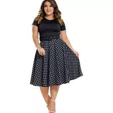 Vestido Godê Midi Moda Evangélica Do P Ao Plus Size C/ Cinto