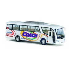 Miniatura Ônibus Viagem Coach Ferro Fricção Coleção 18cm 