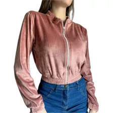 Campera Corta Simil Terciopelo Nueva Temporada