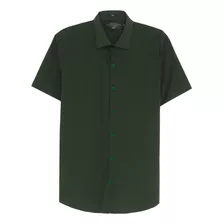 Camisa Ellus Manga Curta Tricoline Ly Classic Italian Verde