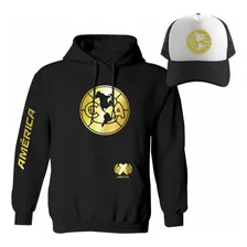 Kit De Sudadera + Gorra Sublimada Club América Liga Mx Gold