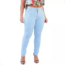 Calça Jeans Feminina Skinny Cintura Alta Com Elastano