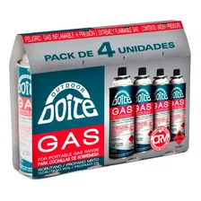 Pack 4 Unidades Gas 227 Grs Doite Color: Aluminio