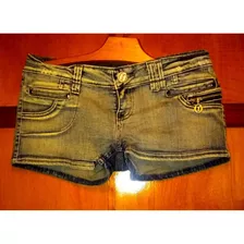 Short Jeans Azul Gaspeado Talle L Ossira