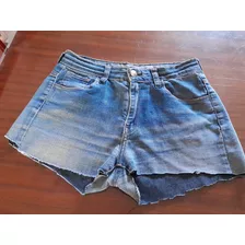 Short De Jean Materia T 24/6 Con Detalle !