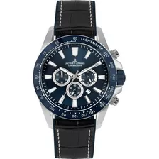 Reloj Jacques Lemans 1-2140b Hombre Color De La Correa Negro Color Del Bisel Azul Color Del Fondo Azul Marino