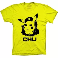 Camisa, Camiseta Silk Anime Pokemon Pikachu Guevara Top