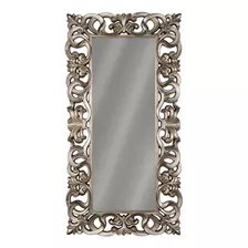 Espejo De Pared O Piso Clásico, Espejo Elegante Marco Dorado
