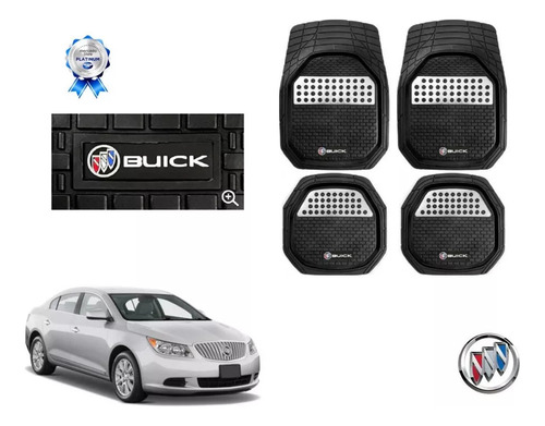 Tapetes 4pz Bandeja 3d Logo Buick Lacrosse 2010 2011 2012 13 Foto 3