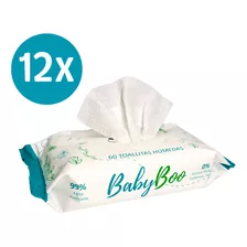 Toallitas Húmedas Babyboo 100% Biodegradables 12packs De 60u