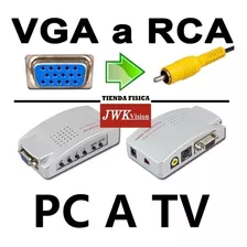 Convertidor Vga A Rca Svideo Conecte Pc Laptop A Tv Jwk