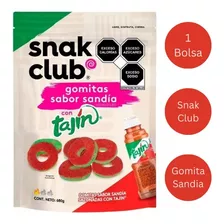 Snak Club Gomitas Sabor Sandía Con Tajín 680g 1 Bolsa 