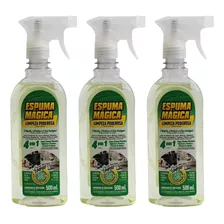 Kit 3 Espuma Magica Tira Manchas Carro Sofa Tapete - Proauto