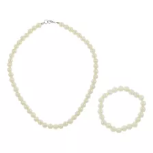 Conjunto Colar Gargantilha E Pulseira Pérola