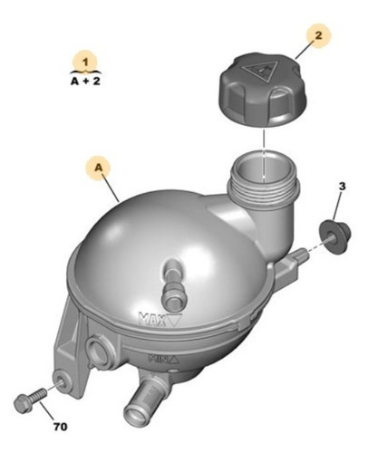 Foto de Deposito Liquido Refrigerante+tapa Peugeot 307 Ref:1323 A3 
