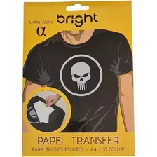 Papel Transfer A4 Tecidos Escuros Bright - 10 Folhas