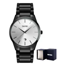 Reloj De Cuarzo Inoxidable Skmei Simple Calendar