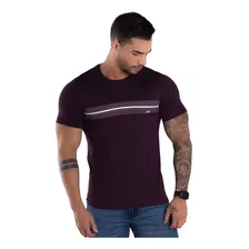 Camiseta Masculina Gola O Listra Colors