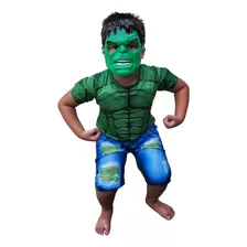 Fantasia Do Hulk Com Mascara De Plástico E Enchimento