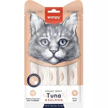 Wanpy Creamy Atun Y Salmon Para Gatos - 5 Tubos