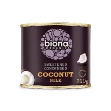 Leche Condensada De Coco Orgánica 210 Gramos. Marca Biona