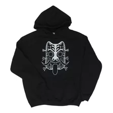 Sudadera Hoodie Negra Con Diseño Mexicano Original El Tecuan