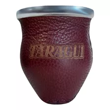 Mate De Vidrio Grande Taragüi Bordo Boca Ancha