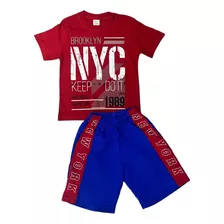 Conjunto Niño Pantaloneta Con Bolsillo