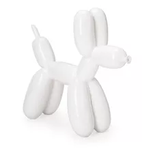 Estatua Decorativa Escultura Enfeite Cachorro Bexiga Mart Cor Branco