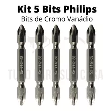 Jogo Bits Philips Duplo Magnético Ph2x65mm - 5 Peças