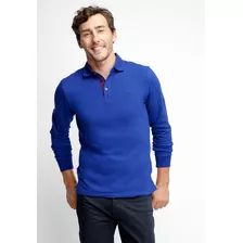 Polera Hombre Polo Manga Larga Celeste Fw 2023 Ferouch