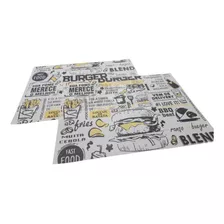 Papel Embalar Hamburguer Barreira 38x40 Pct 500fl Kit 4un