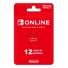 Cartão Nintendo Switch Online 12 Meses Digital Original