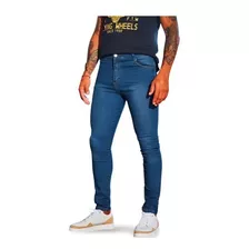 Jean Hombre Chupin Azul Elastizado Pantalon Jeans De Marca