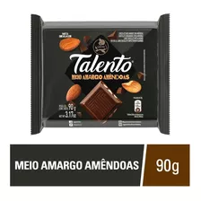 Chocolate Talento Caixa C/12 Unid 90g Meio Amargo Amêndoas 