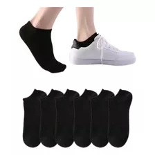 12 Pares De Calcetines Cortos Transpirables Negros