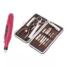 Kit Drill Pulidor Uñas Electrico Con Set Manicure Pedicure 