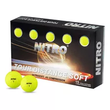 Pelotas Bolas De Golf Nitro Tour Distance 15 Uni Amarillo