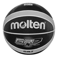 Balón De Basquetbol Molten Bgr7-oi Giugiaro No.7 Hule Color Negro